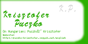 krisztofer puczko business card